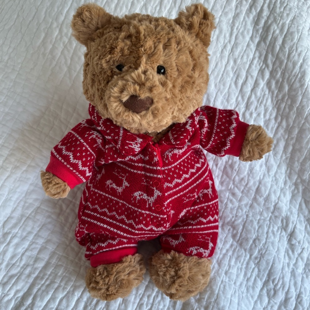 Jellycat Bartholomew Bear in Winter PJs NWT